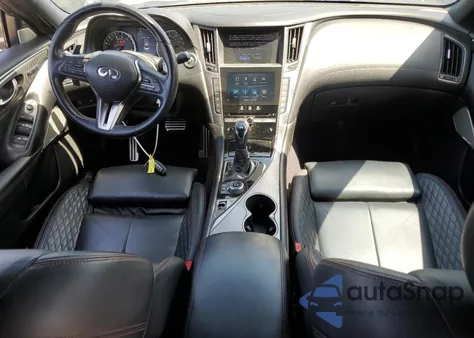 2018 Infiniti Q50 Red Sport 400 z USA, uszkodzony, nr VIN JN1FV7AR8JM480495